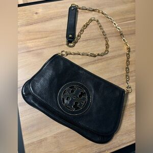 Tory Burch Black Leather Crossbody Purse